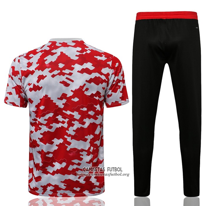 Chandal del Manchester United Manga Corta 2021/2022 Rojo y Blanco